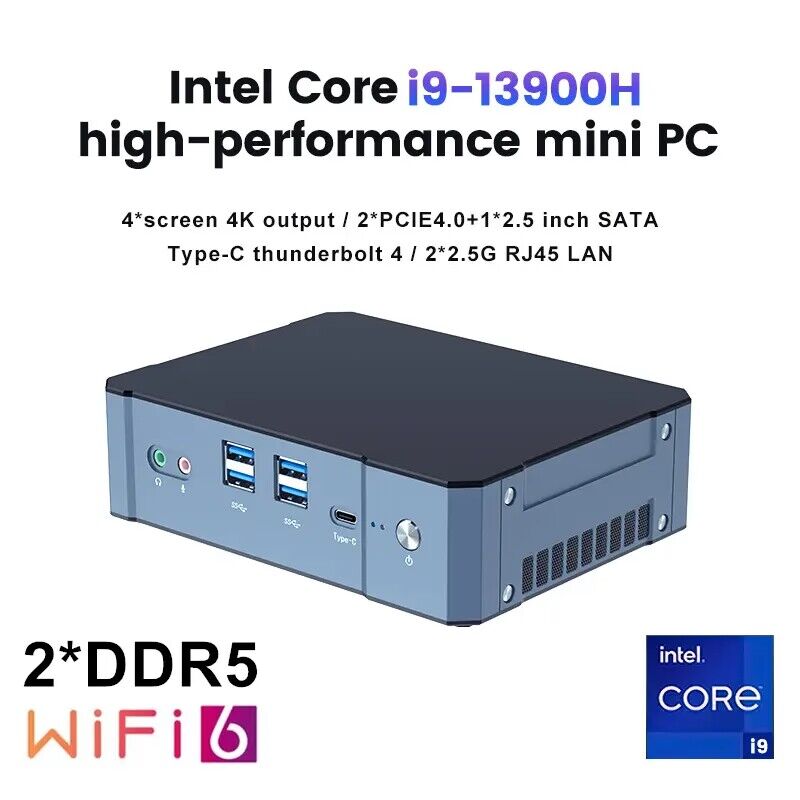 Intel Core I9 13900H Mini Pc - كمبيوتر ألعاب صغير Intel Core i9