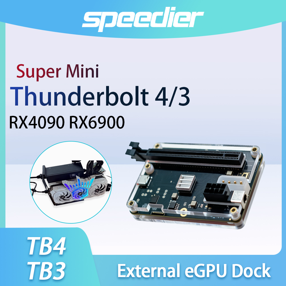 Thunderbolt 4 Egpu Dock Mini Pc - محطة إرساء بطاقة الرسومات الخارجية Thunderbolt