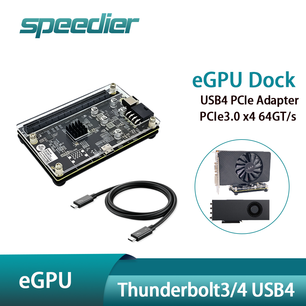 Thunderbolt 4 Egpu Dock Mini Pc - لوحة توسعة PCIe X4 خارجية USB4