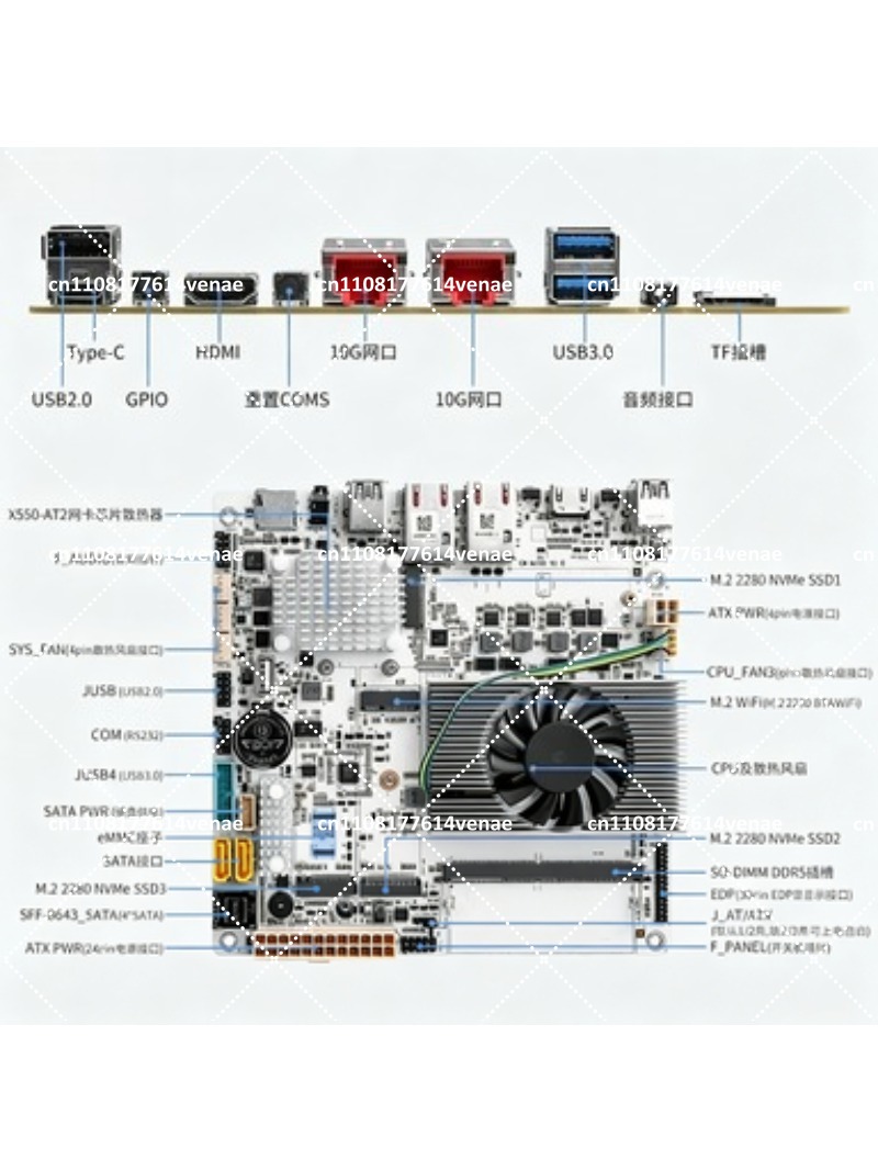 لوحة أم NAS بـ 8 فتحات مع معال - مراجعة Nas Motherboard 8 Sata Mini Itx وسعره