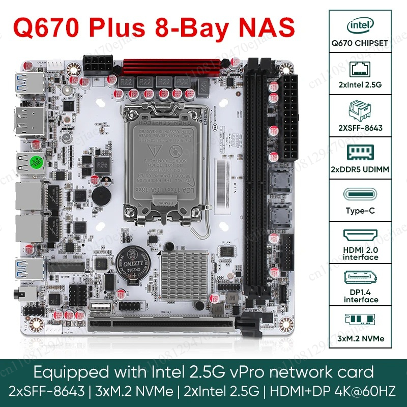 لوحة أم Q670 Mini-ITX NAS |    - مراجعة Nas Motherboard 8 Sata Mini Itx وسعره