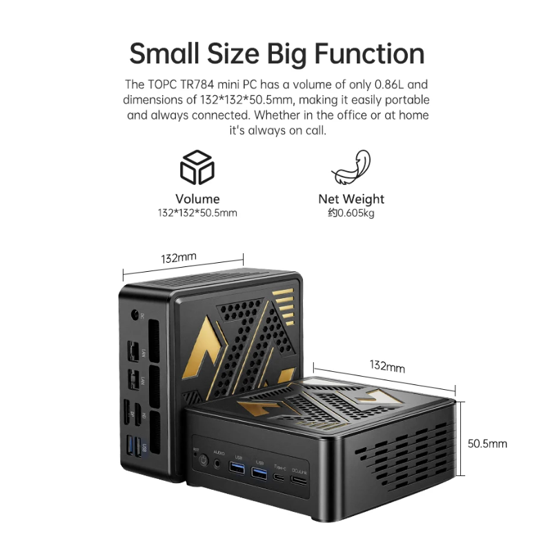 كمبيوتر مصغر TOPC OCuLink مع م - مراجعة Amd Ryzen 7 7840Hs Mini Pc وسعره