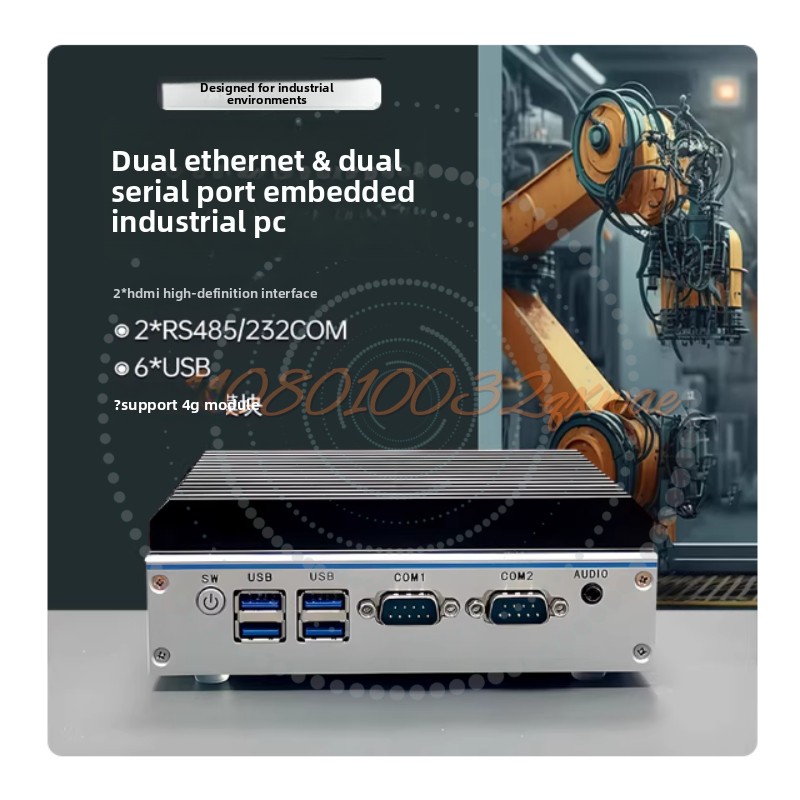 كمبيوتر صناعي صغير - معالج ربا - مراجعة Fanless Industrial Pc Rs485 Core I7 وسعره