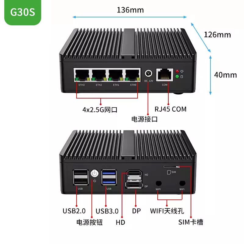 G48S ألدر ليك N100 جهاز توجيه  - مراجعة Pfsense Firewall Router 2.5G 4 I226 وسعره