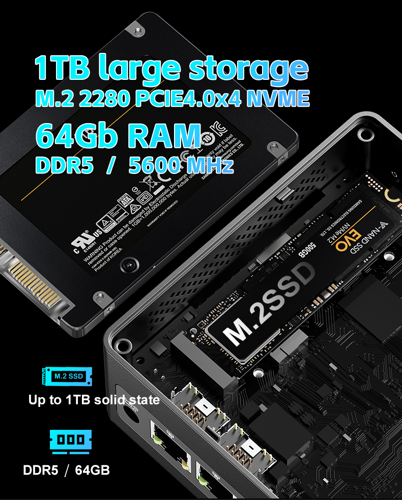 كمبيوتر مكتبي صغير جديد للألعا - مراجعة Amd Ryzen 7 7840Hs Mini Pc وسعره