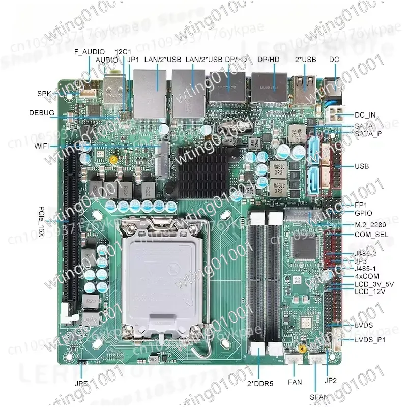 لوحة أم صناعية مدمجة من الجيل  - مراجعة Lga1700 Itx Motherboard Ddr5 وسعره