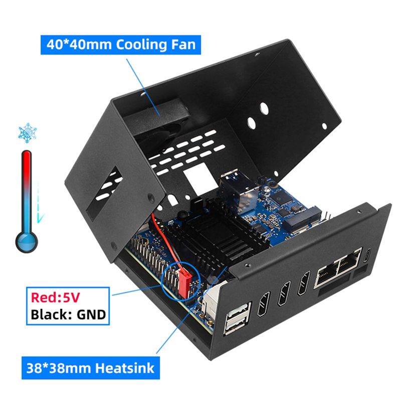 علبة معدنية HGHO لـ Orange Pi  - مراجعة Orange Pi 5 Plus 16Gb وسعره